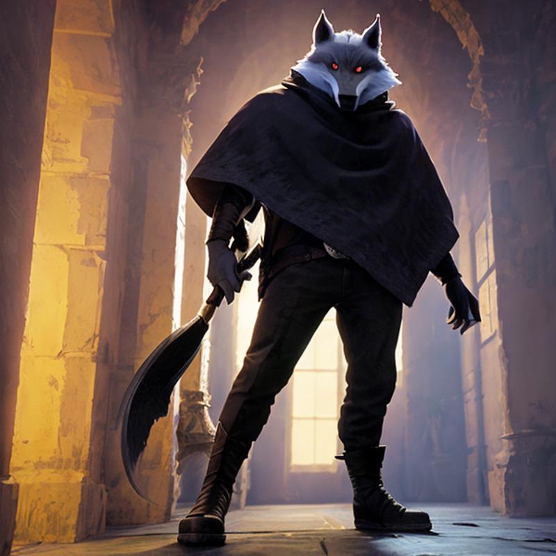 00017-2337235429-2645-Character, wolf-man, stands in the middle of the room, scythe in the paw, (Puss in Boots) , art by greg rutkowski and artgerm, s.png